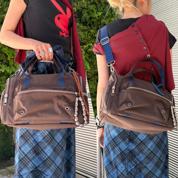 BEAMS x CTRL FREAK - MILITARY CHARM BOSTON BAG