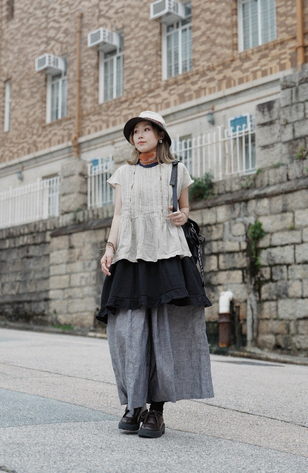 CB113 PINTUCK LACE TOP