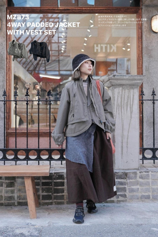 MZ873 4WAY PADDED JACKET WITH VEST SET