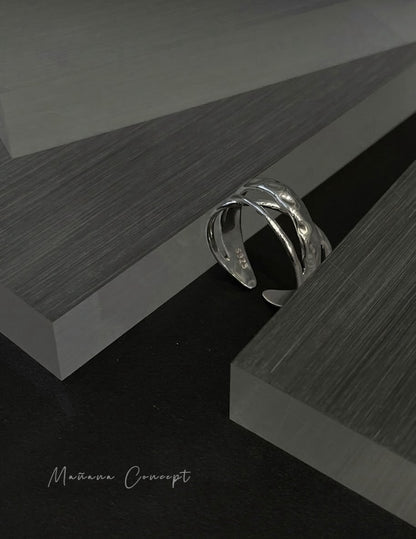 MB028 925 SILVER RING - CHLOÉ TWIST〔 L'Heure Bleue 〕
