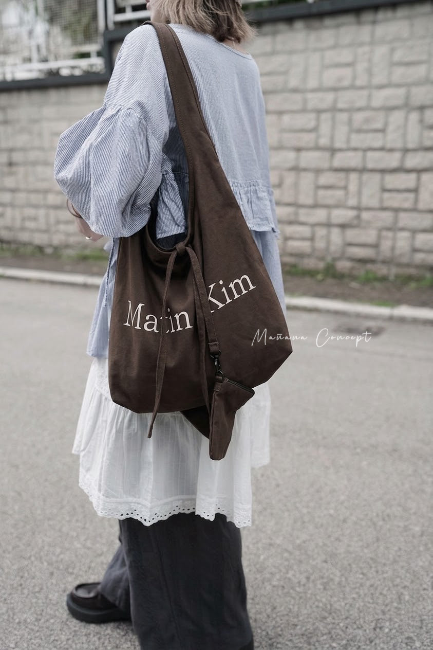 MATIN KIM - LOGO POINT ROUND ECOBAG