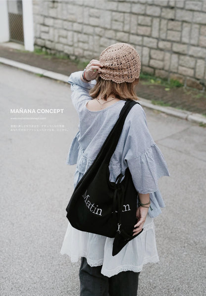 MATIN KIM - LOGO POINT ROUND ECOBAG