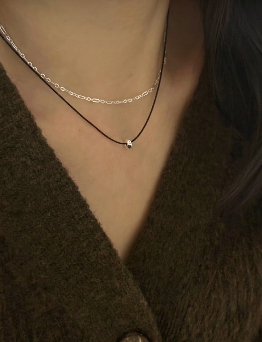 MB028 SILVER 925 LAYERING NECKLACE 〔 L'Heure Bleue 〕