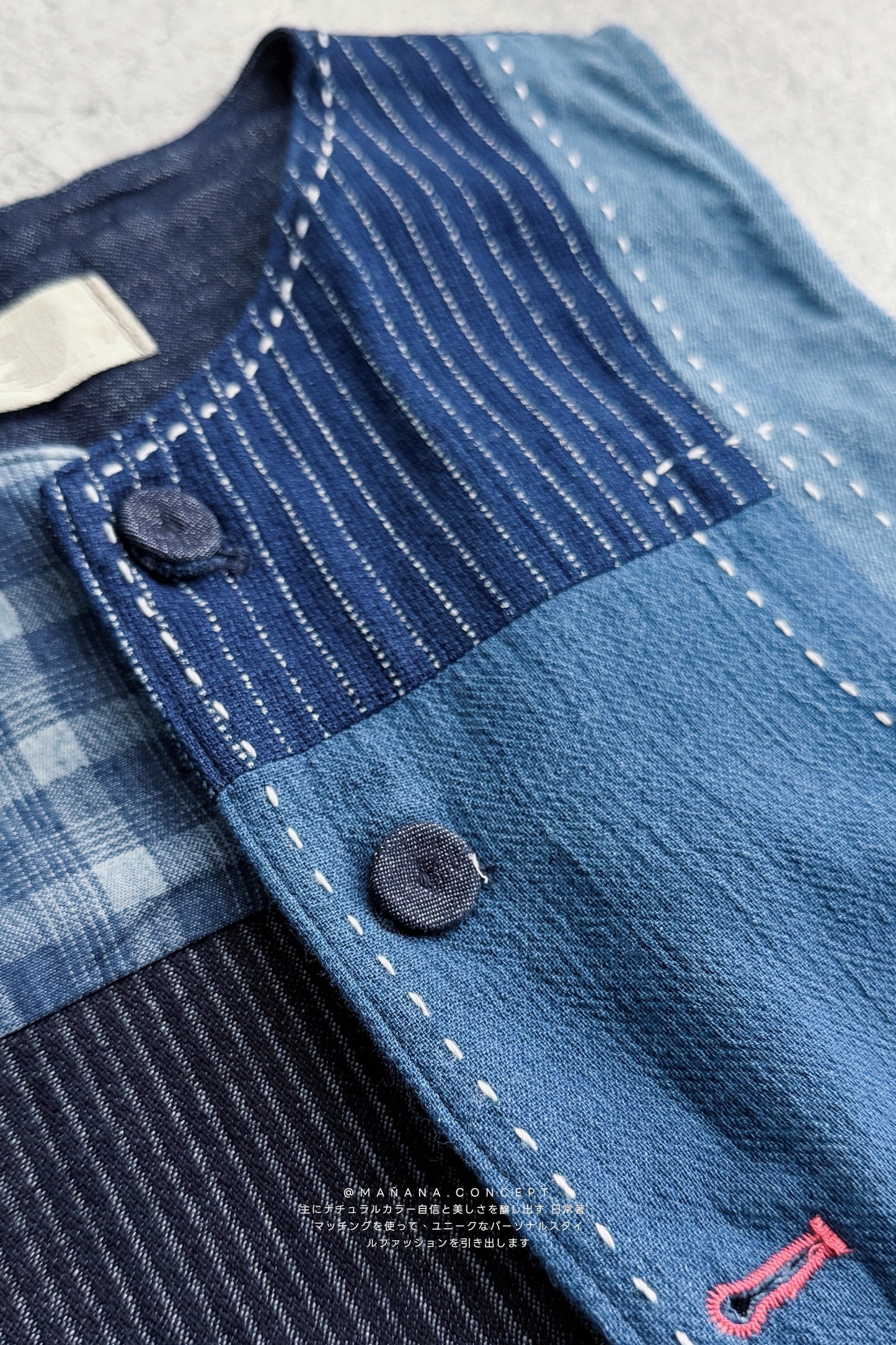 MZ954 PATCHWORK DENIM VEST