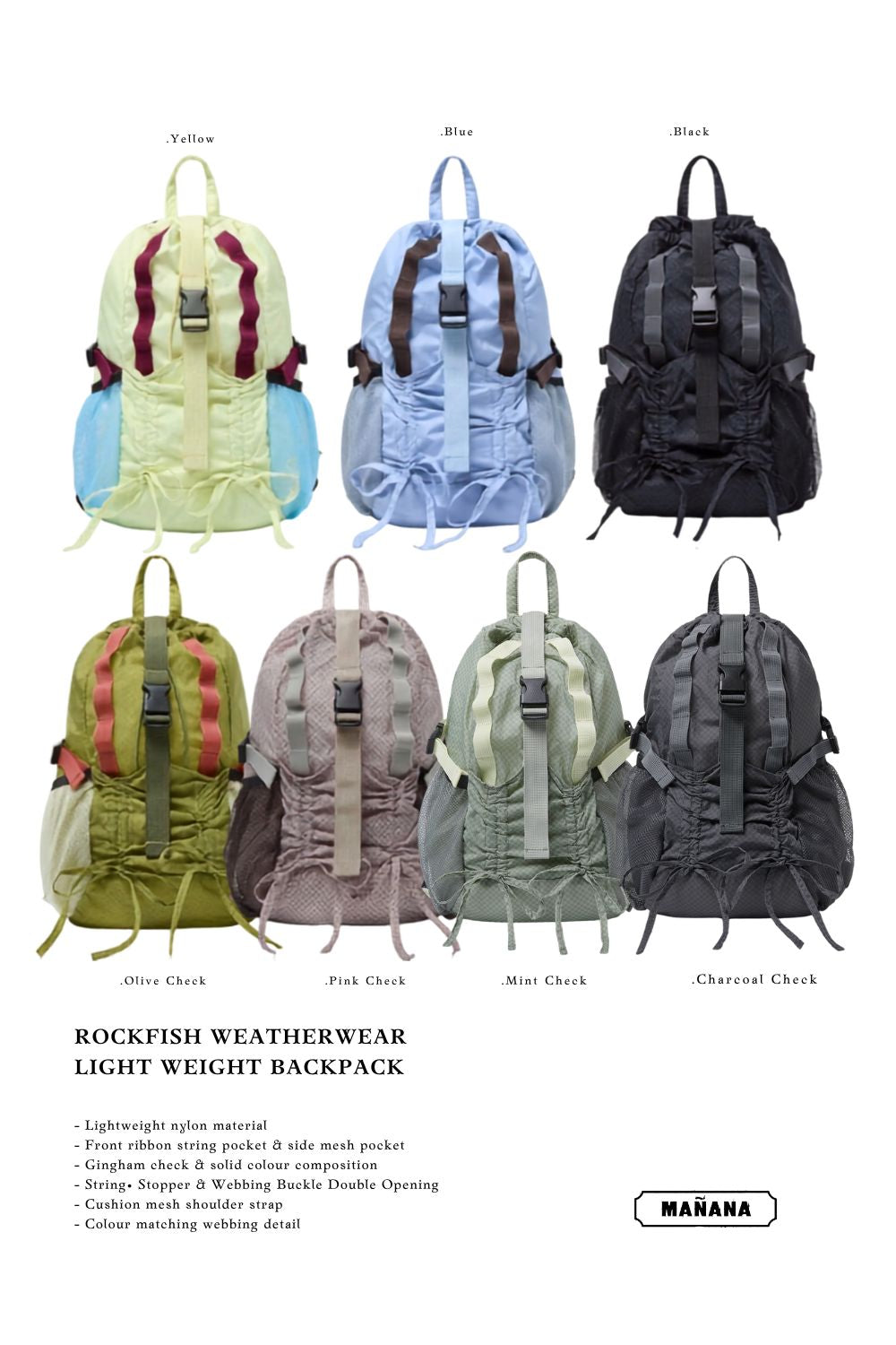 ROCKFISH WEATHERWEAR - LIGHT WEIGHT BACKPACK