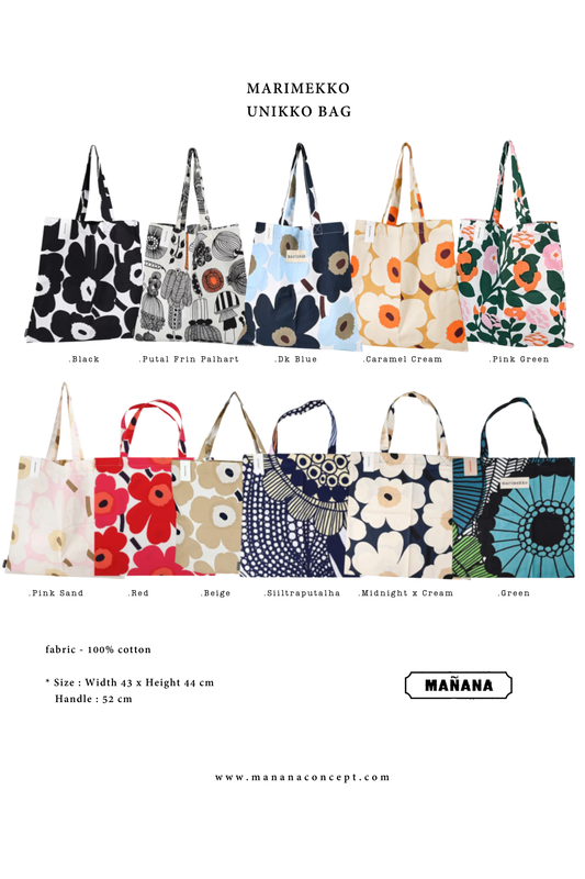 MARIMEKKO - UNIKKO BAG 43X44CM