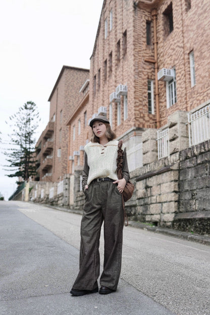 MZ861 ELASTIC WAIST CORDUROY PANTS