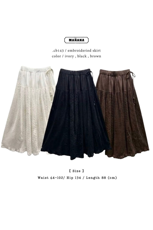 CB143 EMBROIDERED SKIRT