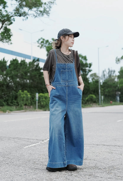 MB007 BAGGY DENIM OVERALL