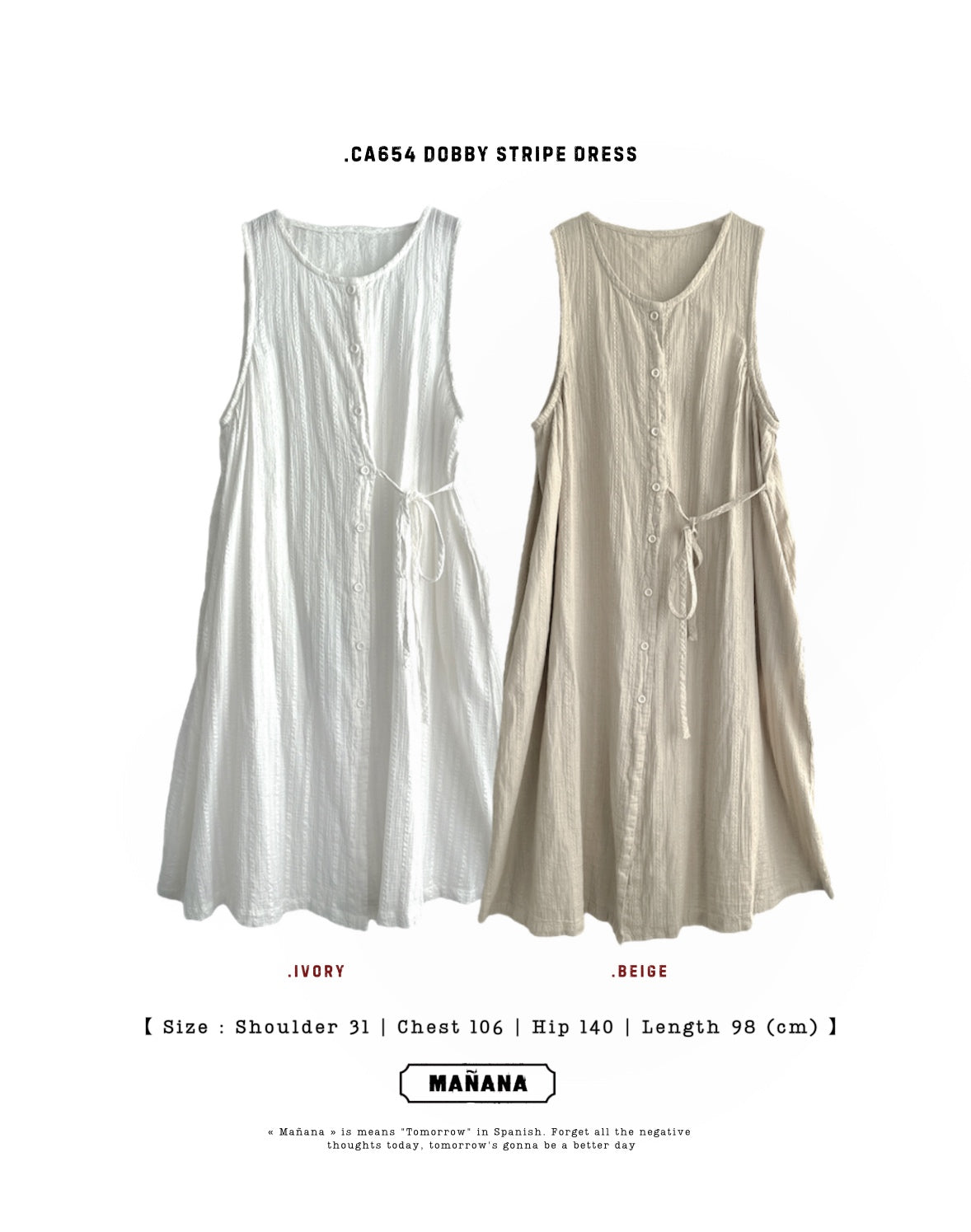 CA654 DOBBY STRIPE DRESS
