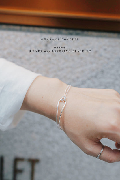 MZ829 SILVER 925 LAYERING BRACELET