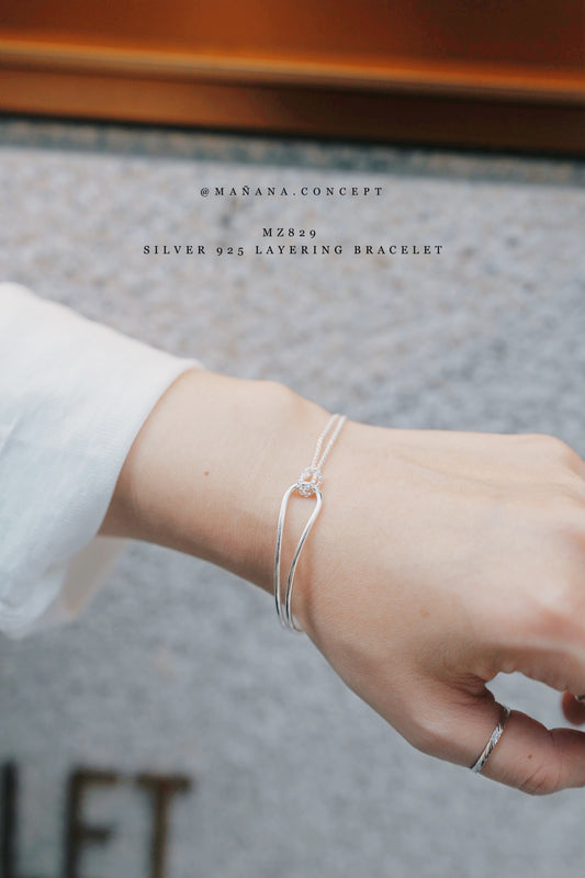 MZ829 SILVER 925 LAYERING BRACELET