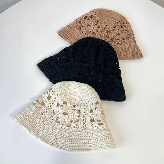 MZ513 CROCHET FLORAL HAT
