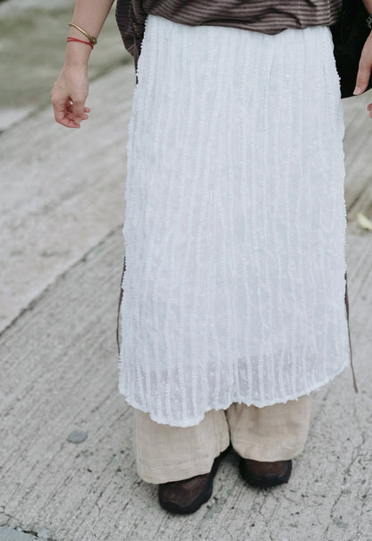 MB013 JACQUARD CLIP CHIFFON SKIRT