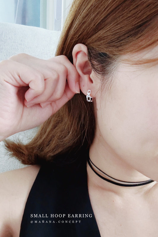 MZ778 SILVER 925 SMALL HOOP EARRING