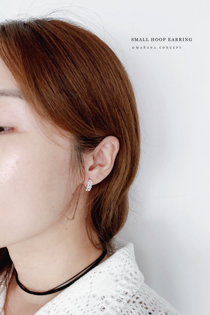 MZ778 SILVER 925 SMALL HOOP EARRING