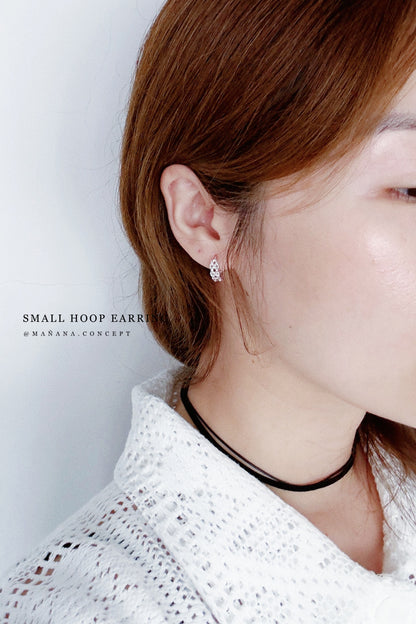 MZ778 SILVER 925 SMALL HOOP EARRING