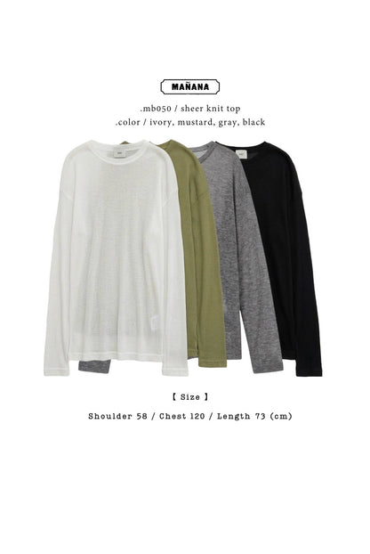 MB050 SHEER KNIT TOP