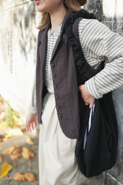 NA437 LINEN WORK VEST