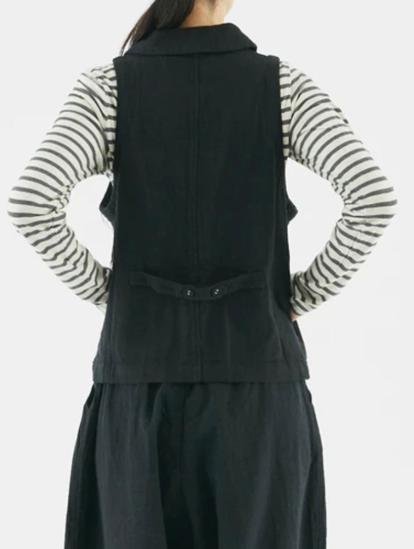 NA437 LINEN WORK VEST