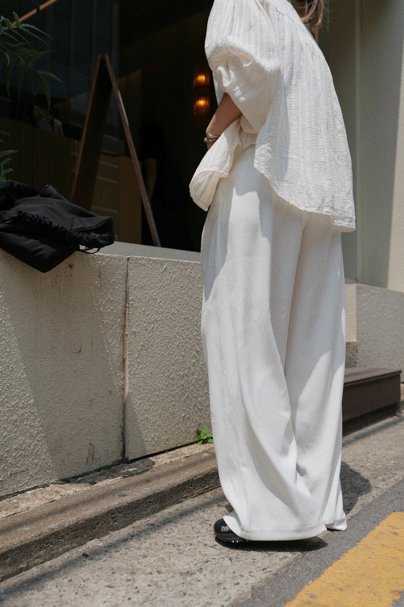 MZ766 PLEATED WIDE LEG PANTS