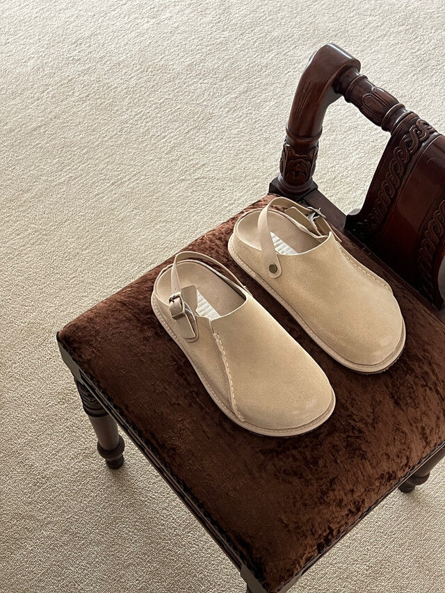 MZ628 GLOW LEATHER SUEDE SLIPPERS