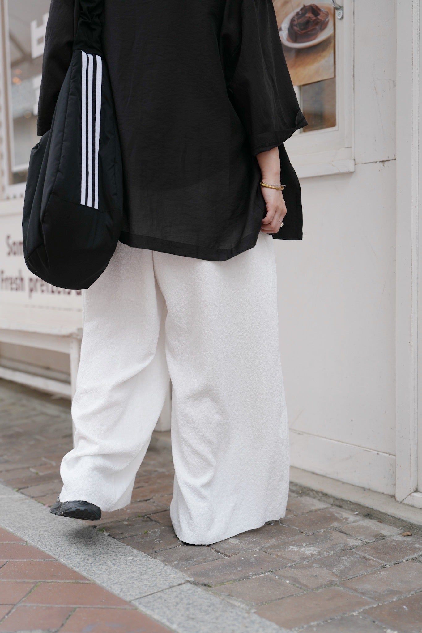 MZ770 JACQUARD WIDE LEG PANTS