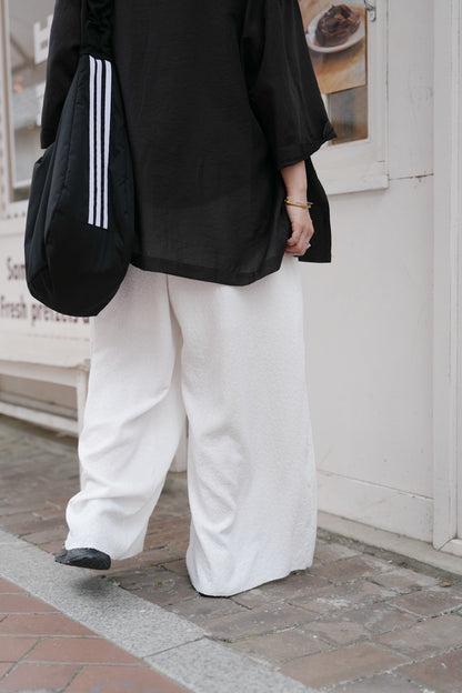 MZ770 JACQUARD WIDE LEG PANTS