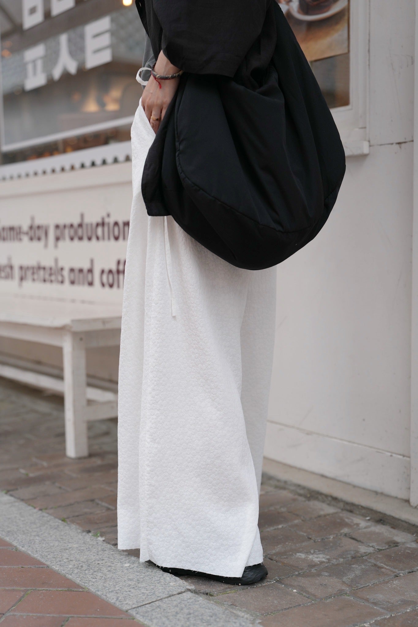 MZ770 JACQUARD WIDE LEG PANTS
