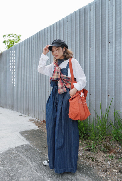 MZ630 DENIM HICKORY STRIPE JUMPER PANTS