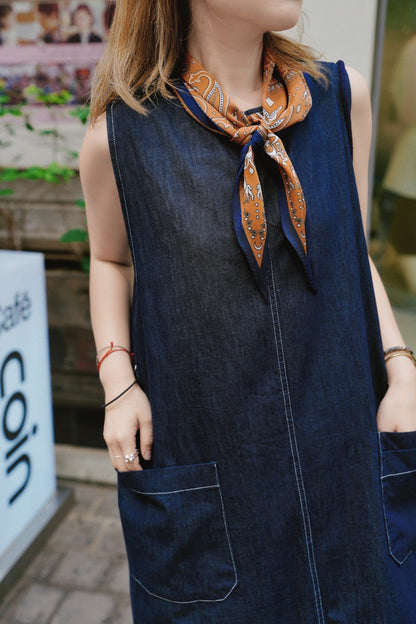 MZ759 LIGHT-WEIGHT DENIM ONE PIECE DRESS