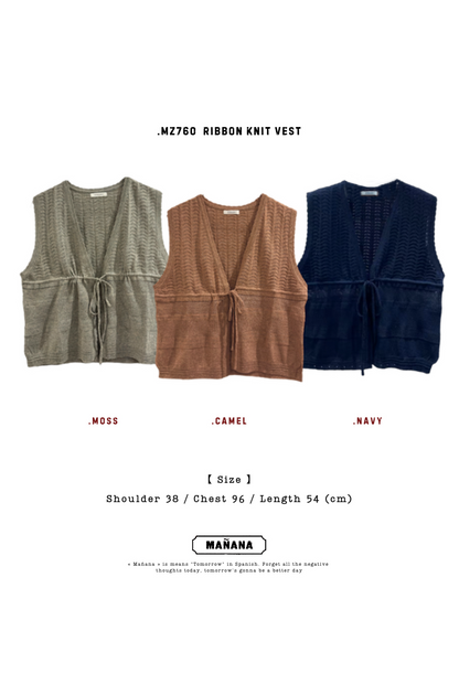 MZ760 RIBBON KNIT VEST