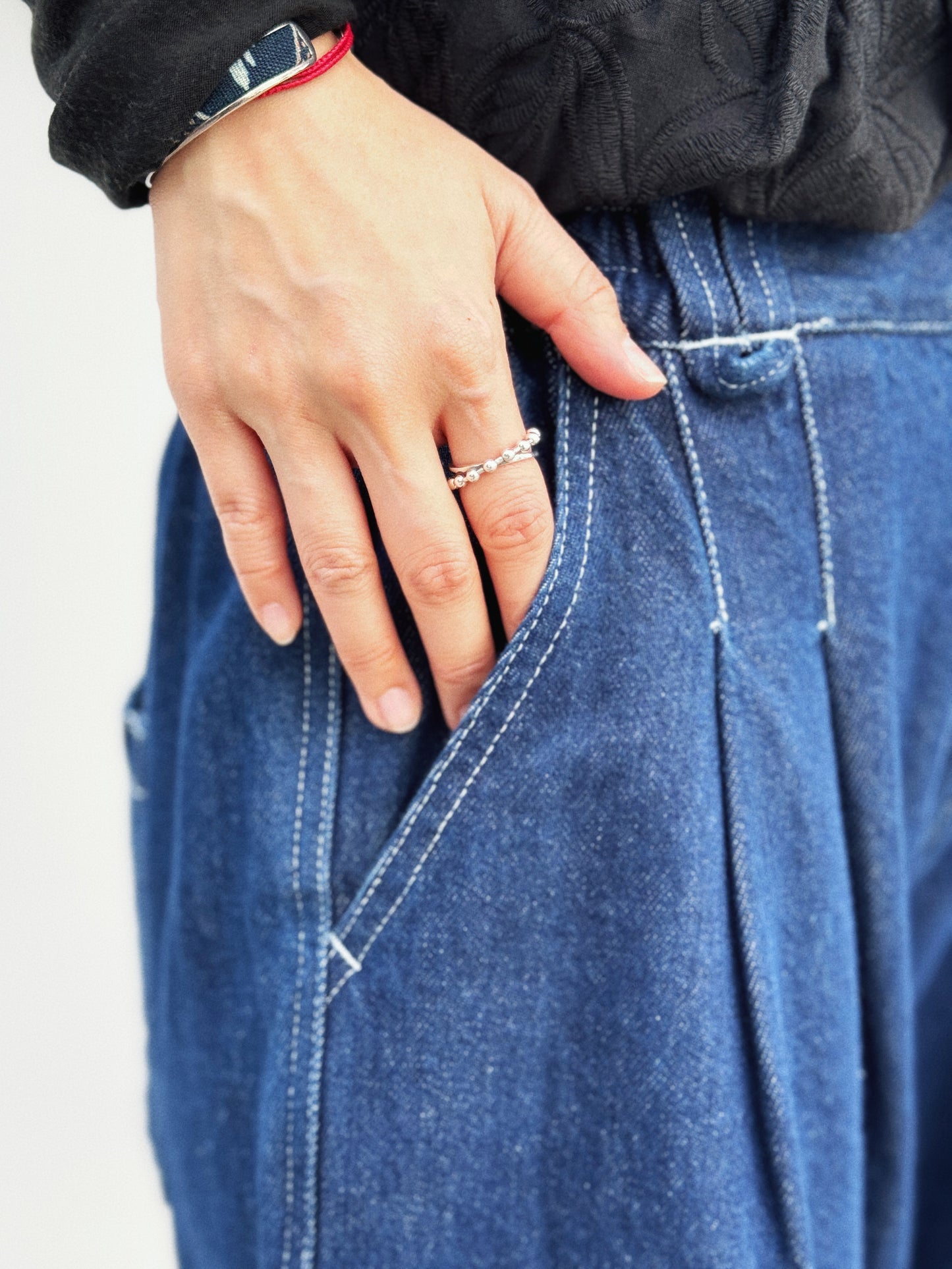 Silver 925 Cross Open Ring