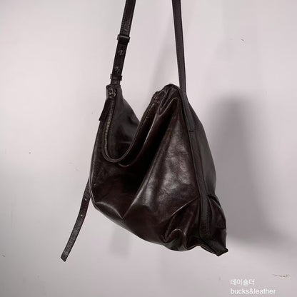 MZ764 ITALIAN LAMBSKIN HANDMADE SHOULDER BAG