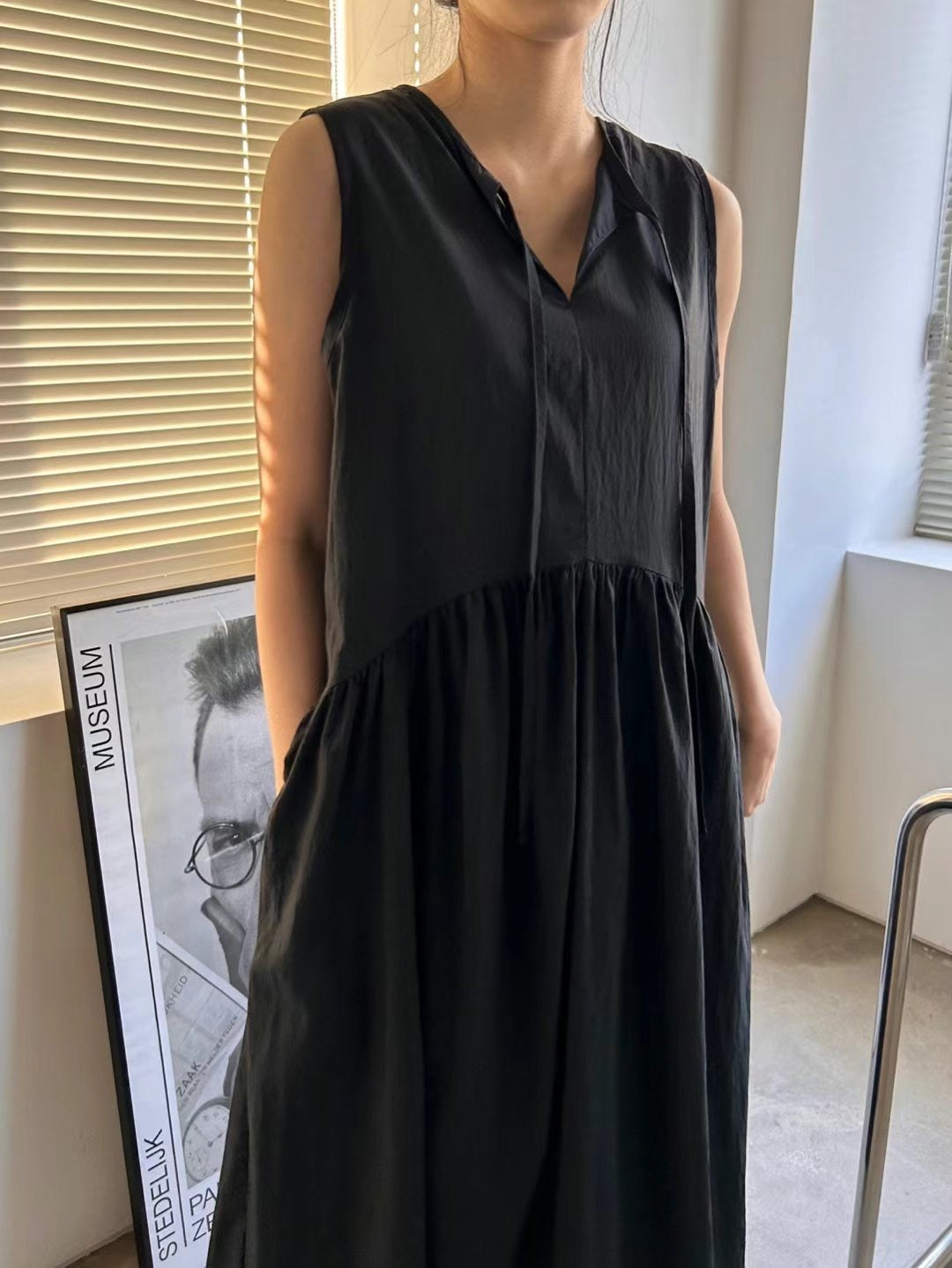 MZ635 2WAY PLEATED ONE PIECE DRESS