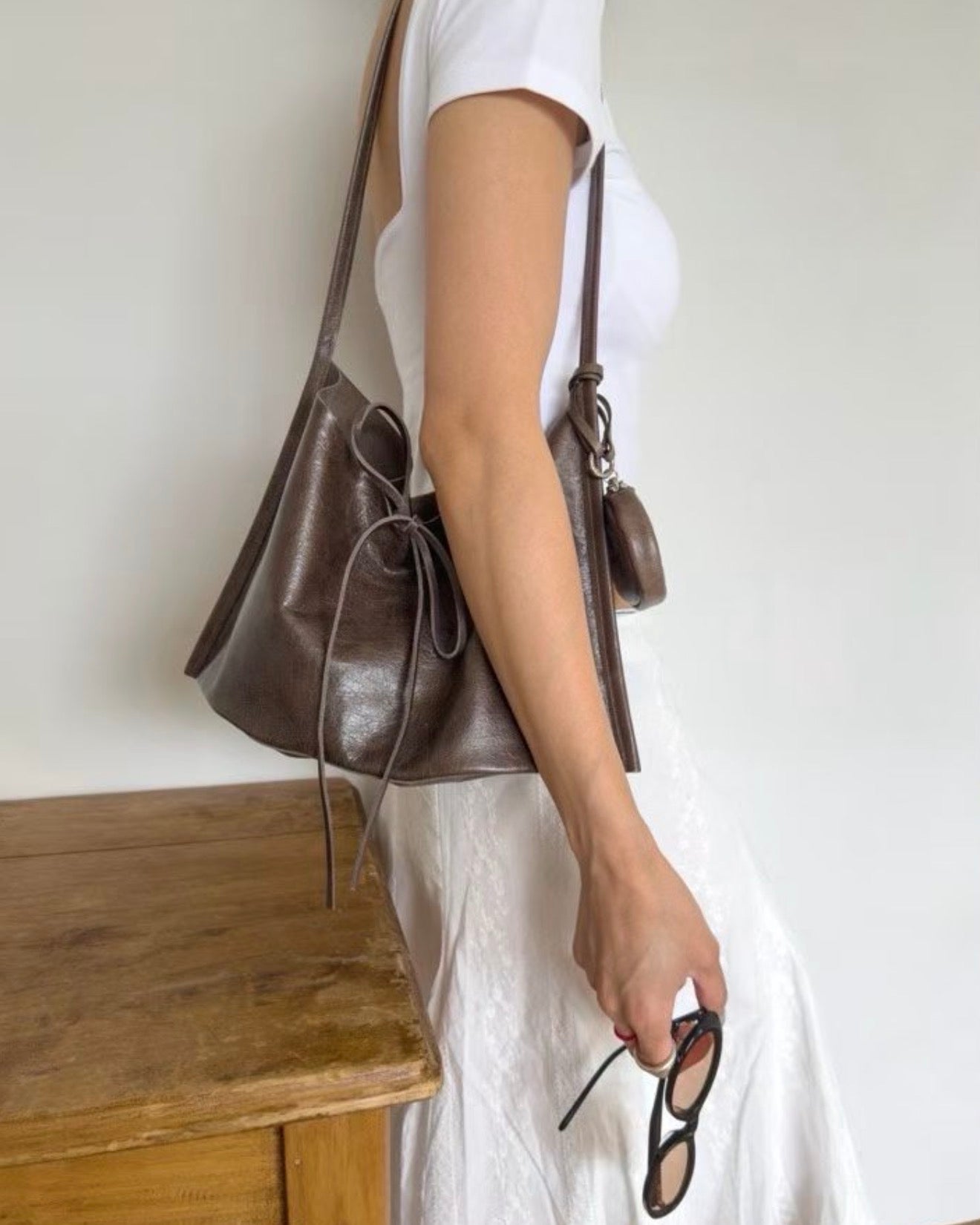 MB017 HANDMADE LEATHER FLAT CROSS BAG (斜孭+單肩款）