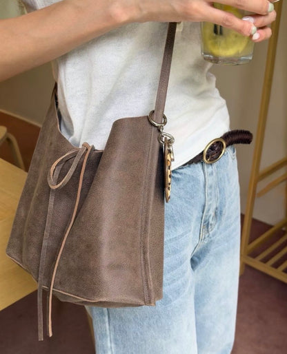 MB017 HANDMADE LEATHER FLAT CROSS BAG (斜孭+單肩款）