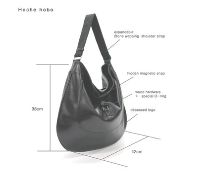 MZ636 MOIQUI LEATHER HOBO BAG