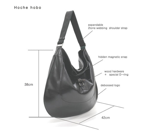 MZ636 MOIQUI LEATHER HOBO BAG