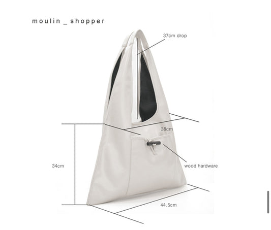 MZ637 MOIQUI LEATHER SHOPPER BAG