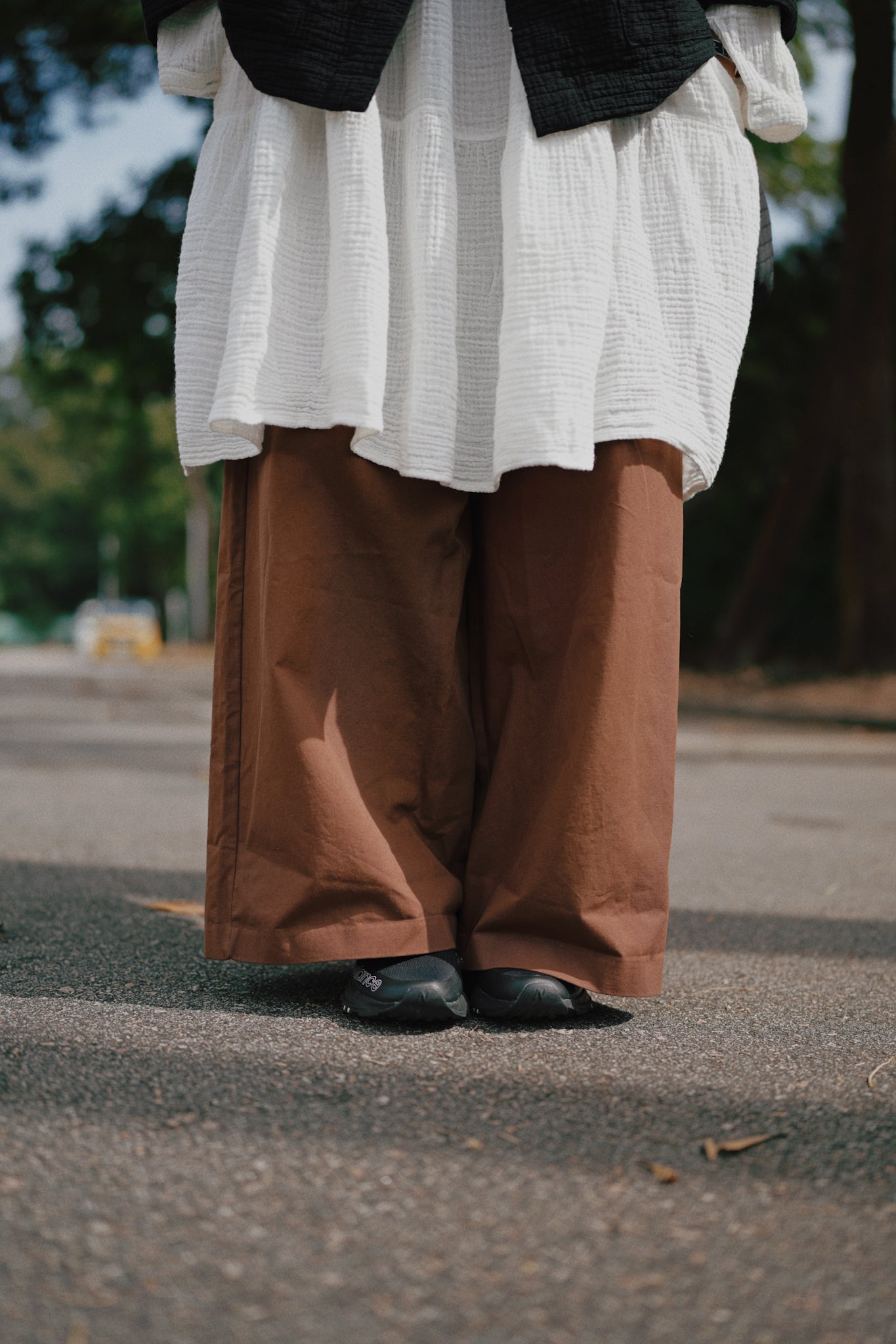 MZ540 ELASTIC WAIST WIDE LEG PANTS