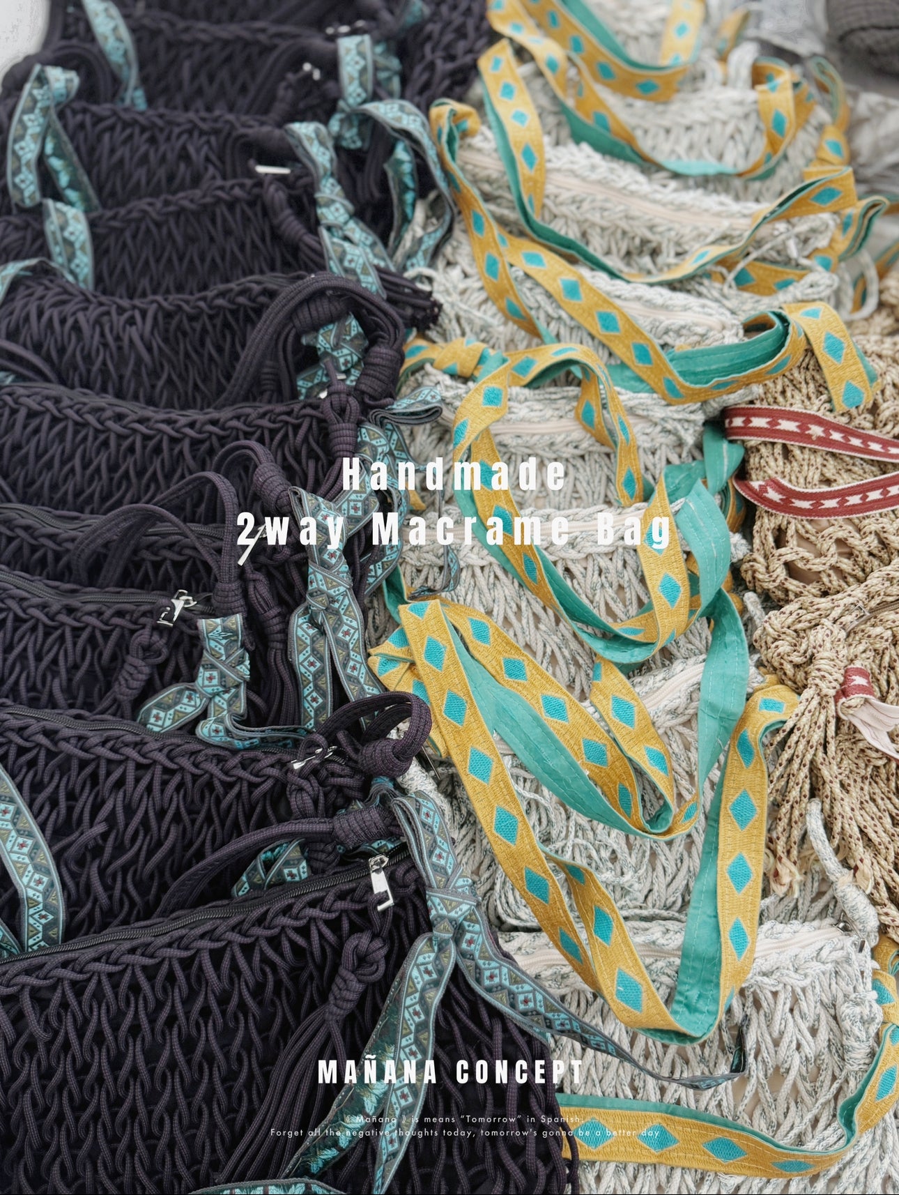 CA626 Mañana Handmade 2way Macrame Bag