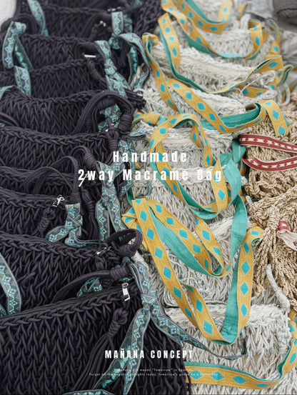 CA626 Mañana Handmade 2way Macrame Bag