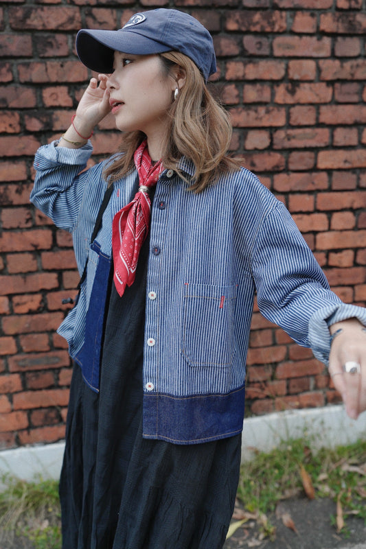 MZ846 PATCHWORK DENIM JACKET