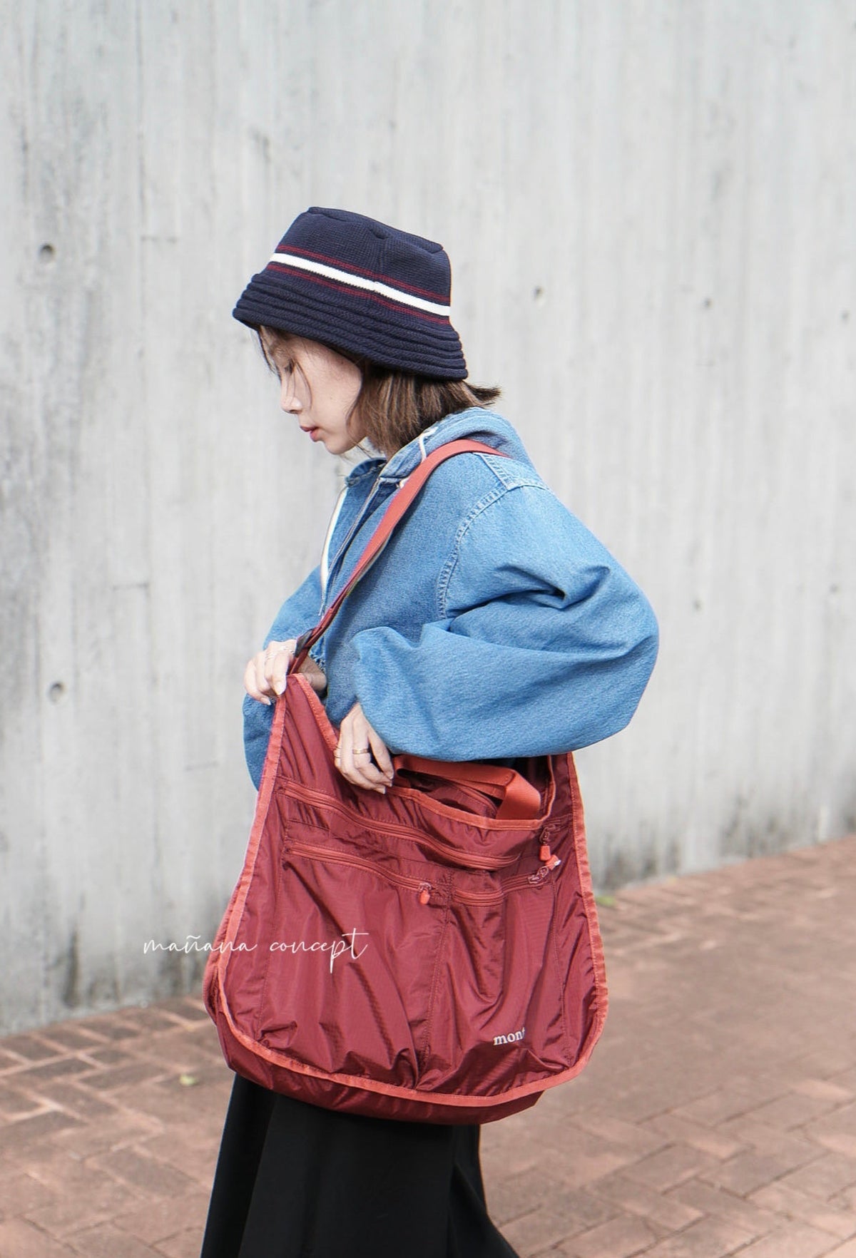 BEAMS HEART COLOR LINE KNIT BUCKET HAT