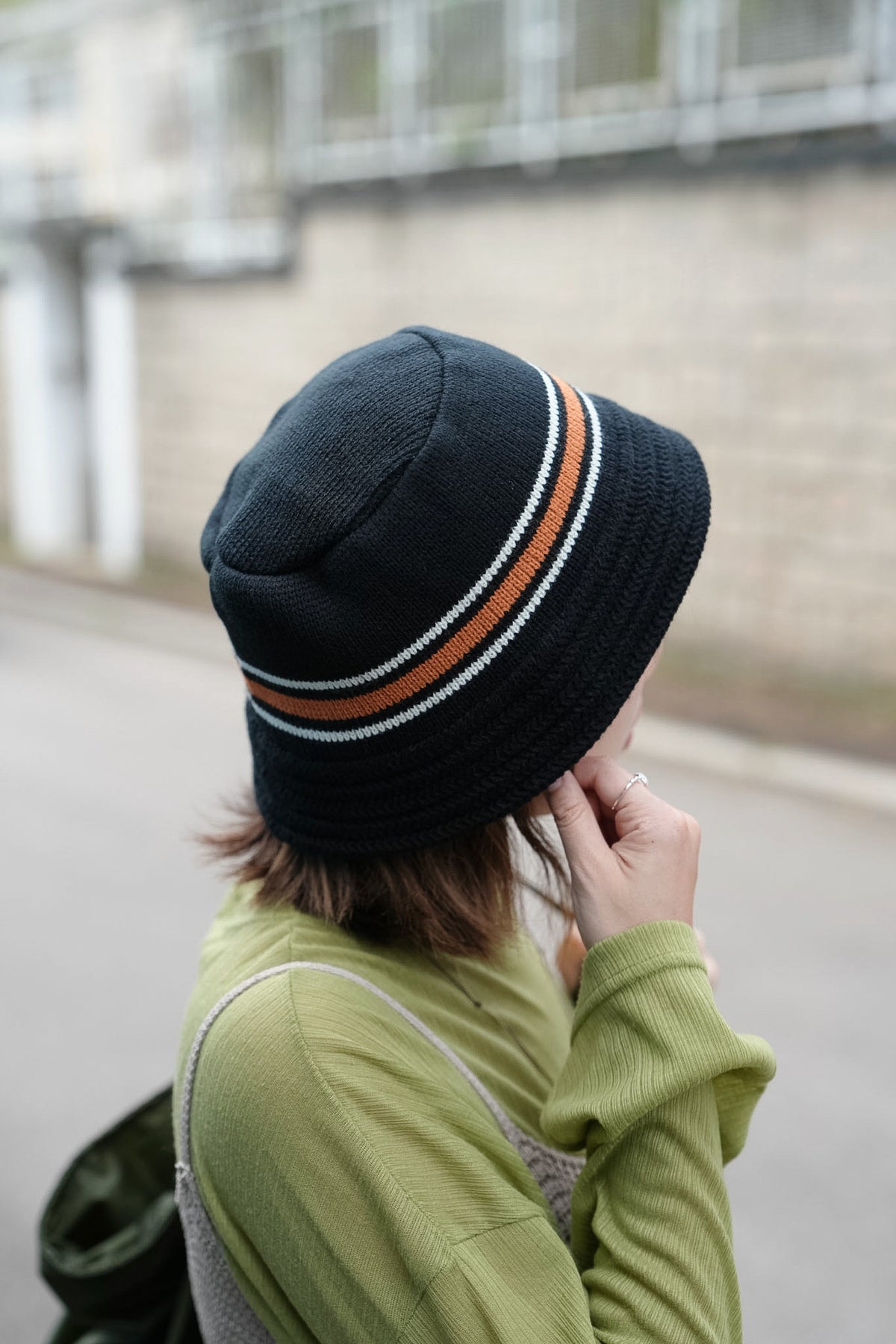 BEAMS HEART COLOR LINE KNIT BUCKET HAT