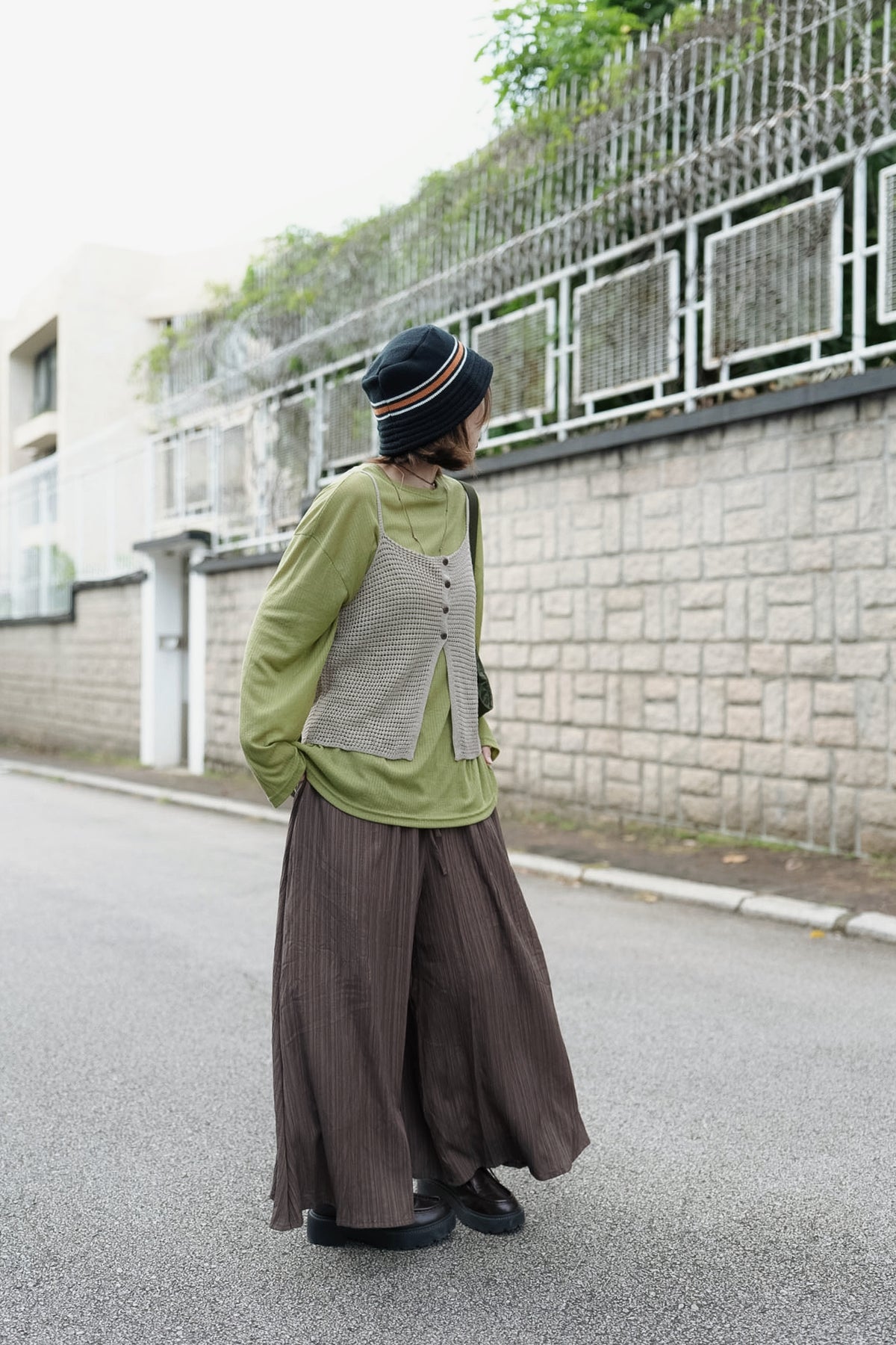 BEAMS HEART COLOR LINE KNIT BUCKET HAT