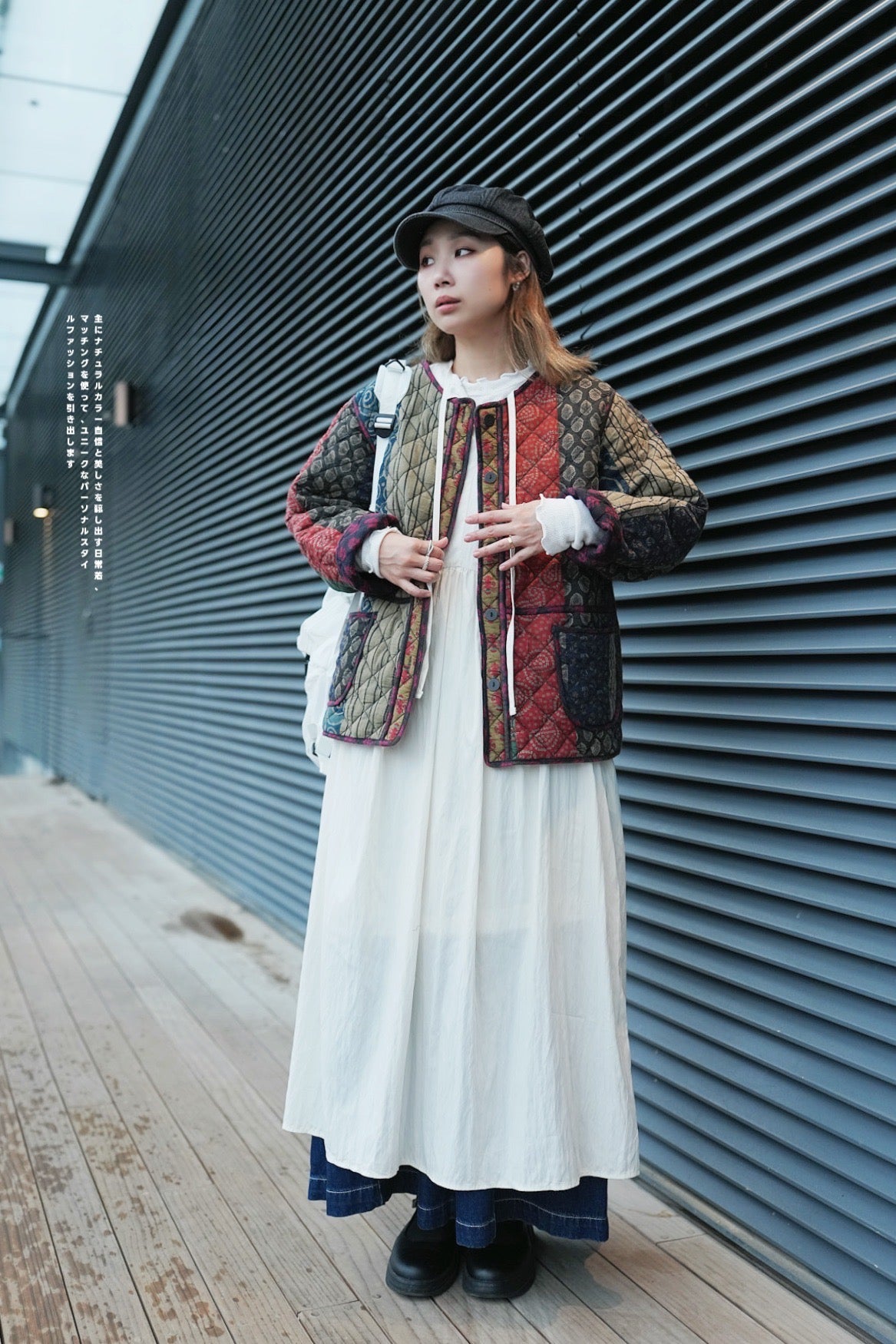 MZ638 PATCHWORK QUILTING JACKET (彩布1）