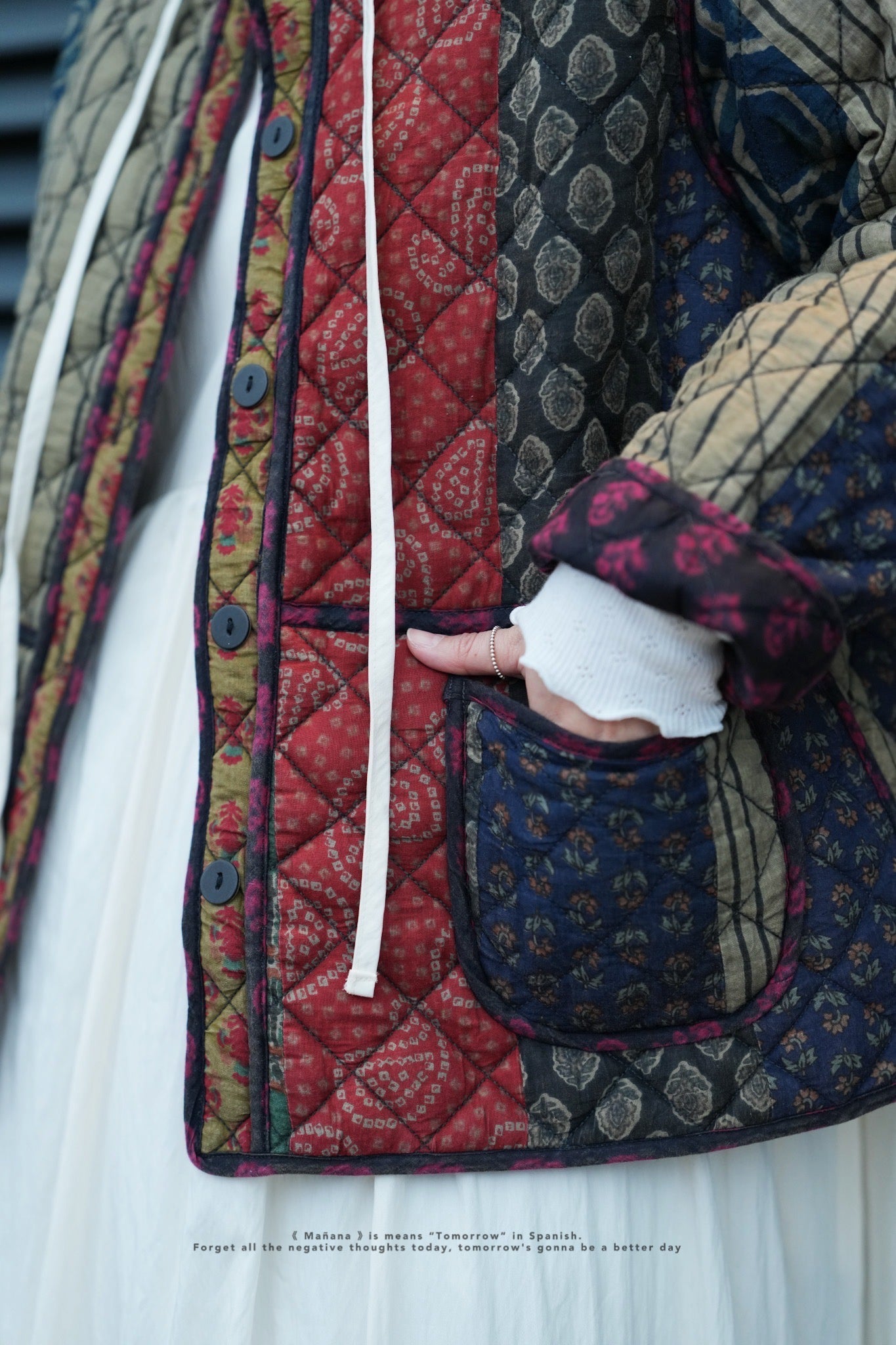 MZ638 PATCHWORK QUILTING JACKET (彩布1）