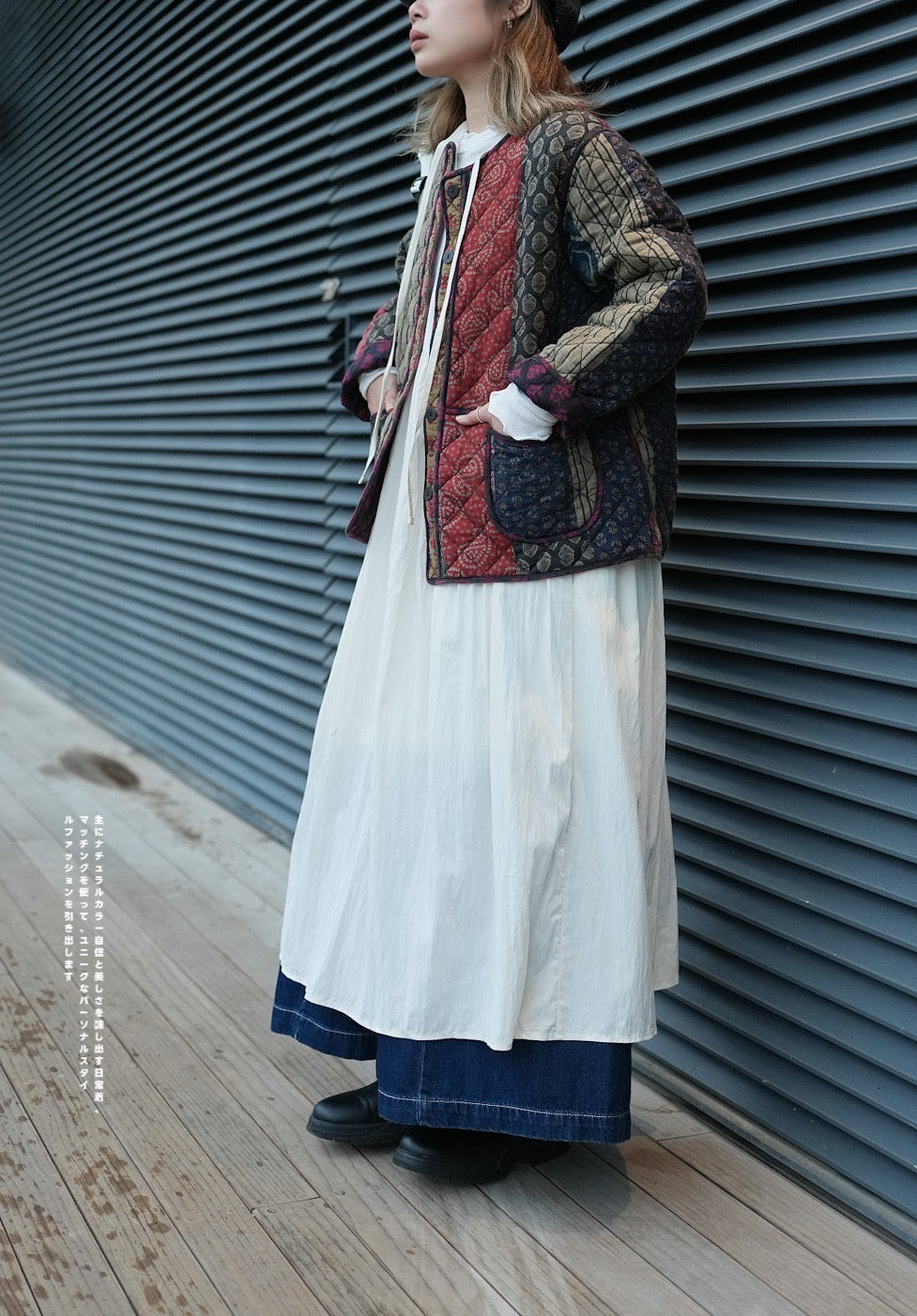 MZ638 PATCHWORK QUILTING JACKET (彩布1）